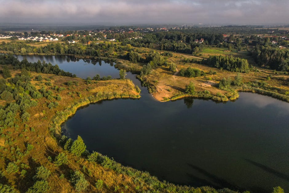 aerial view braslav lakes