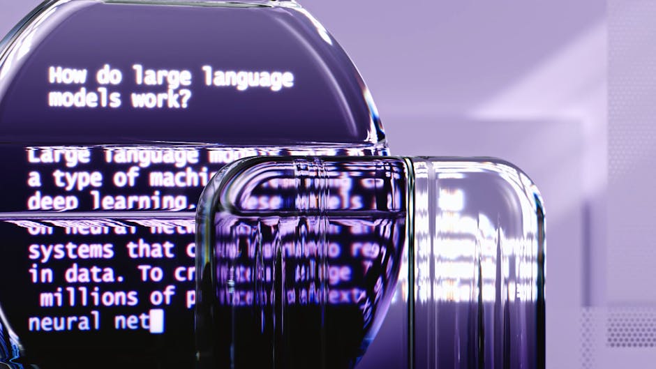 AI neural network visualization with Russian text overlay