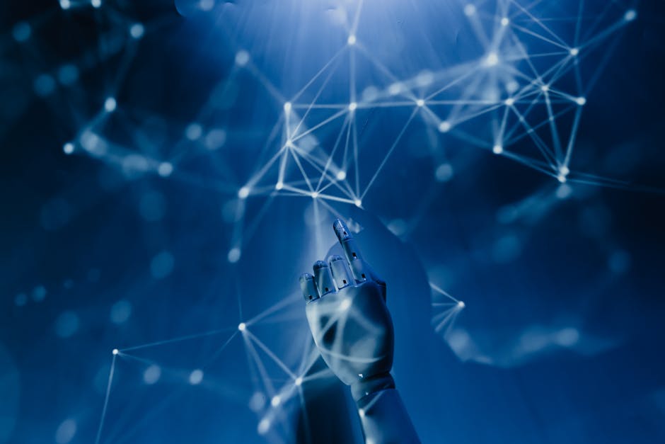 ai robot hands collaborating data