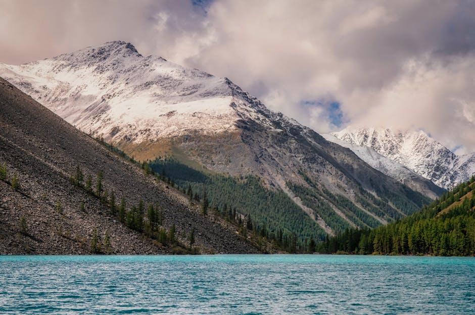Altai mountains turquoise lake nature