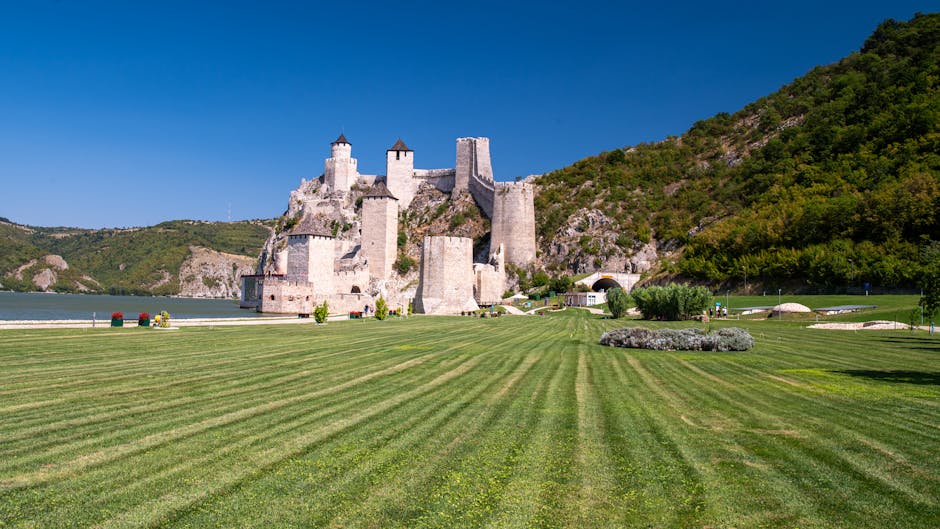 Ancient castle countryside Eastern Europe