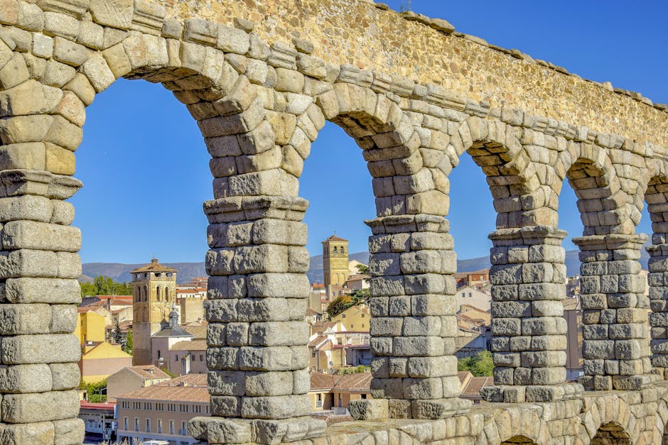 Ancient Spanish city architecture