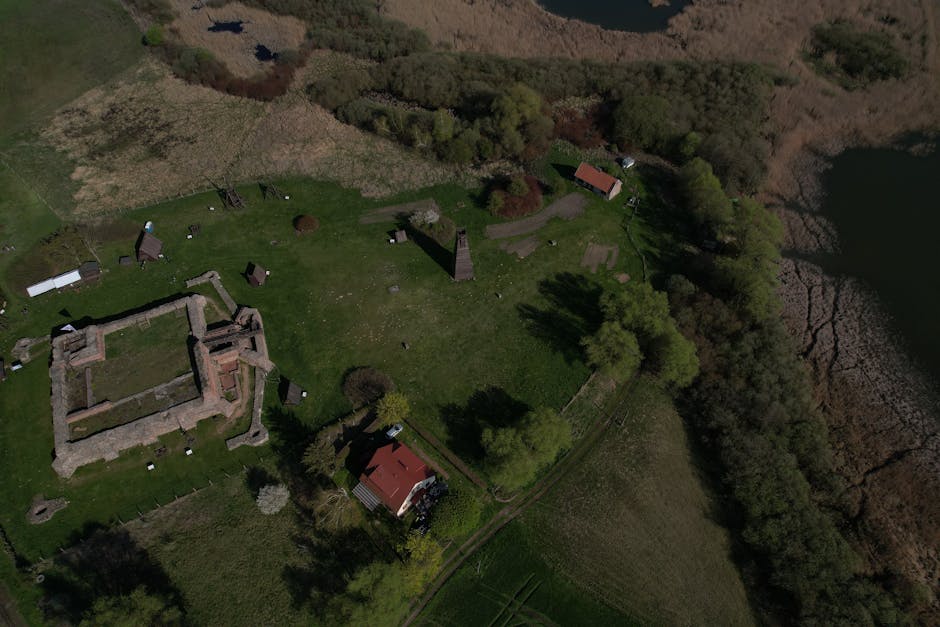 Ancient Ukrainian castle aerial