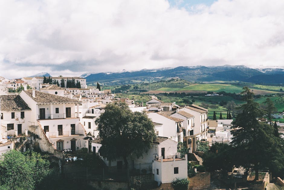 Andalusian white village mountains