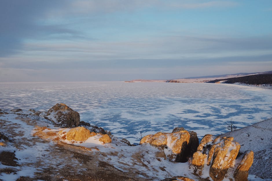 Baikal Lake winter landscape