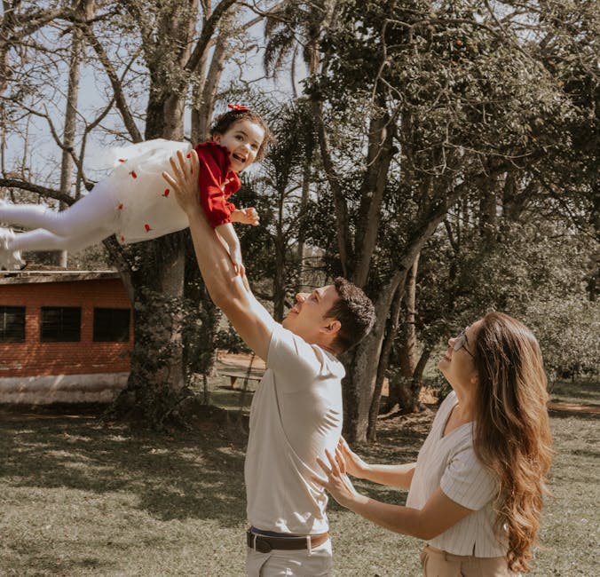 Brazilian family picnicking in natural park