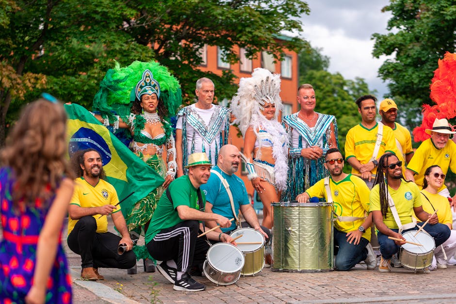 Brazilian street samba party