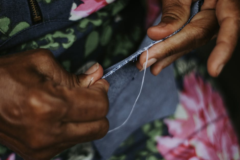 brazilian woman sewing clothes