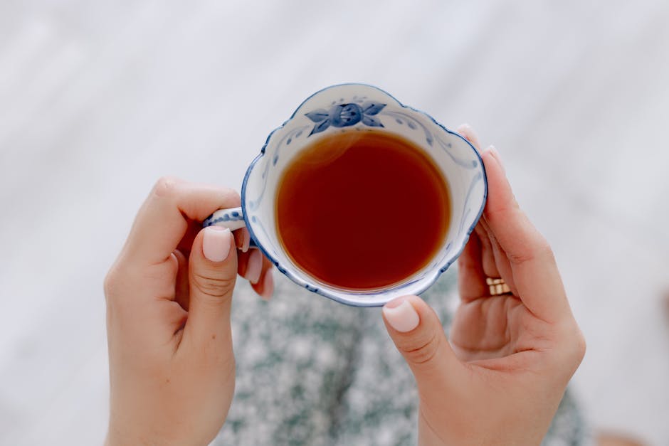 calm polish woman tea mindfulness