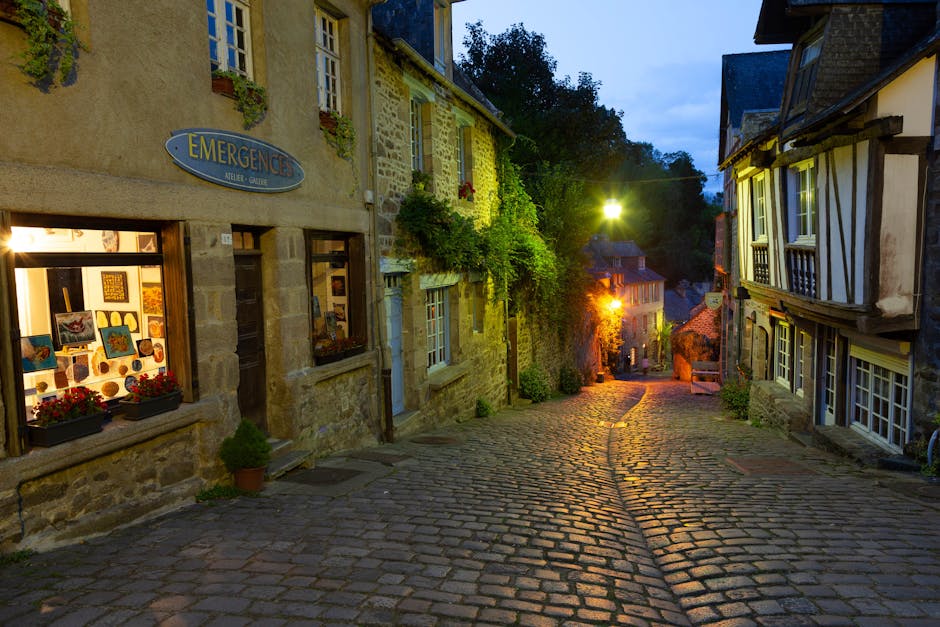 charming french village street