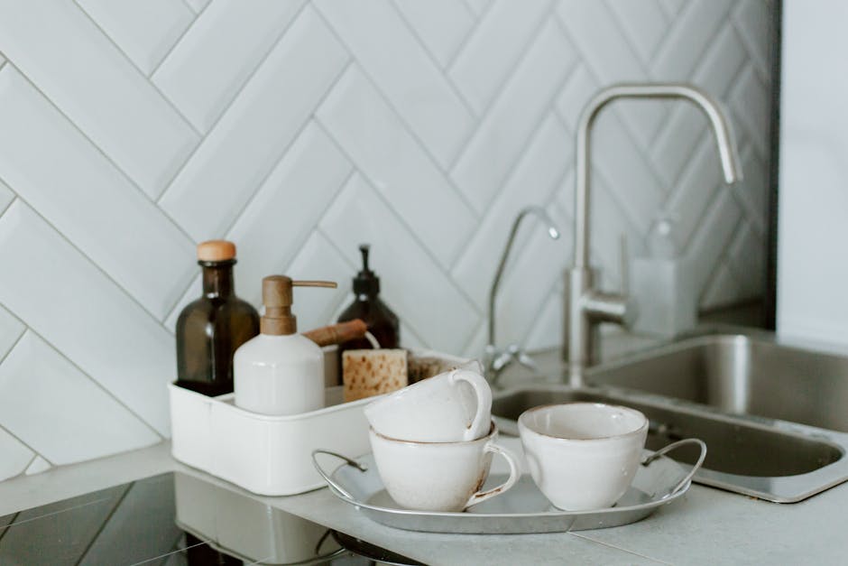 Clean organized German kitchen