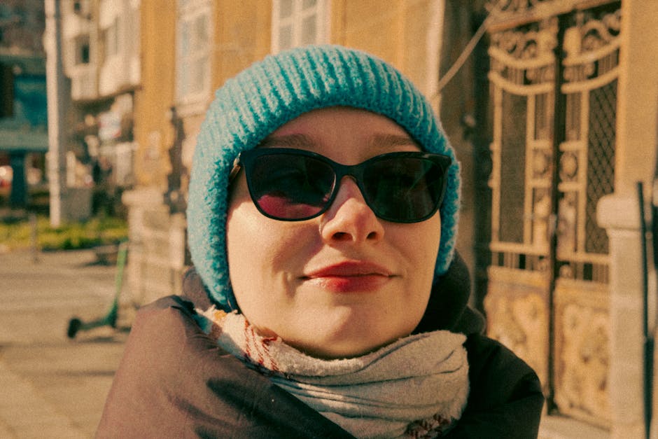 Close-up of stylish accessories Eastern Europe street