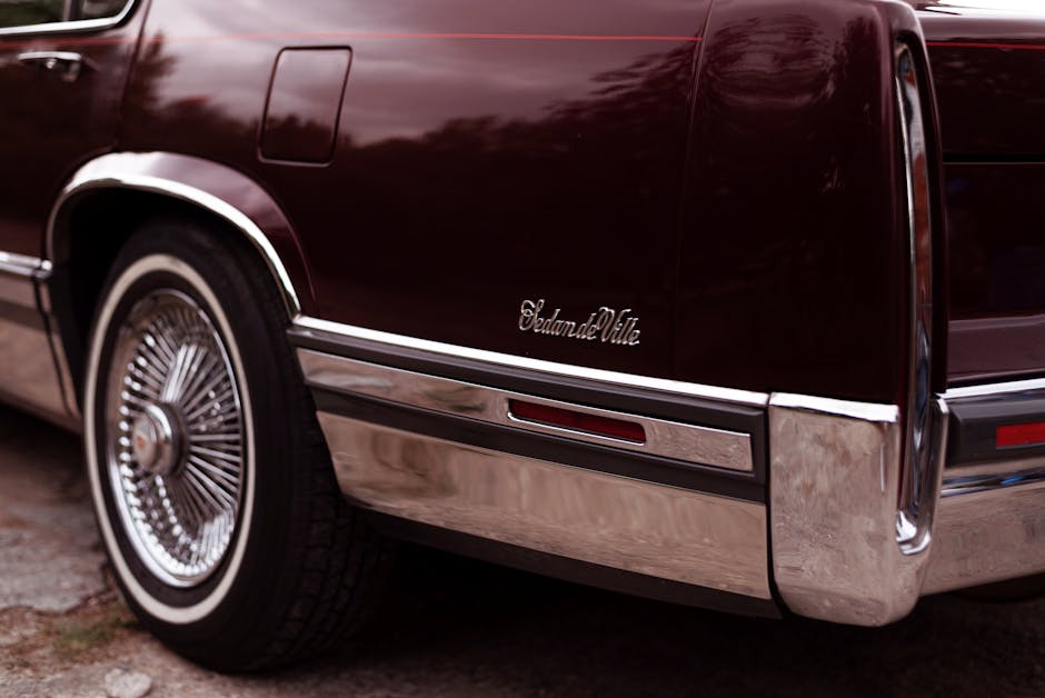 Close-up of well-maintained classic accessories