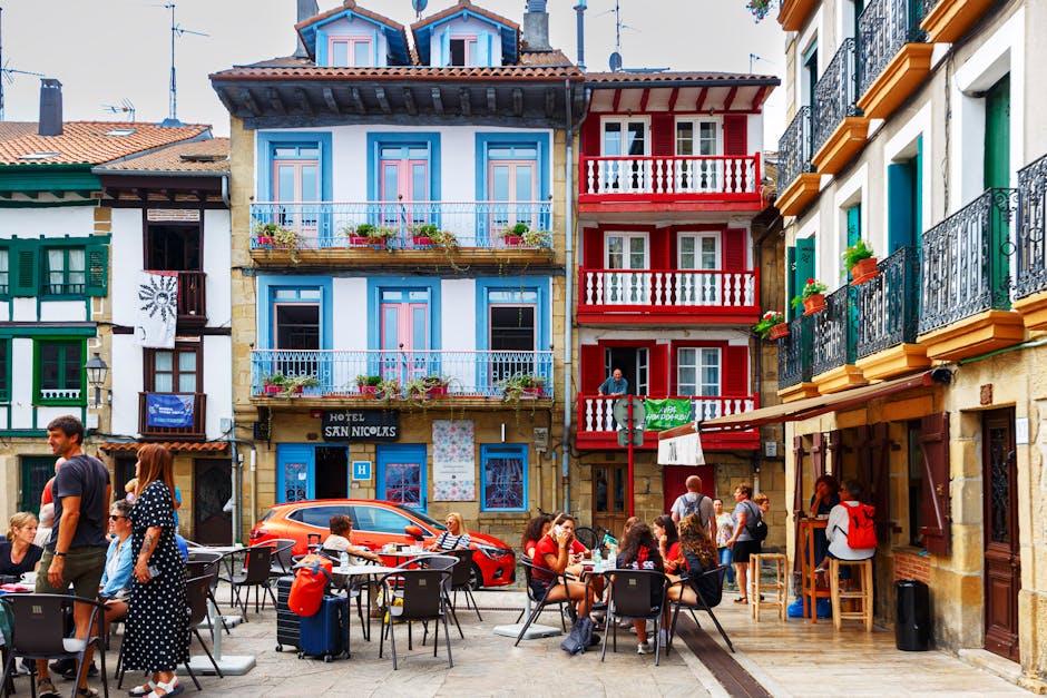 colorful Hondarribia street