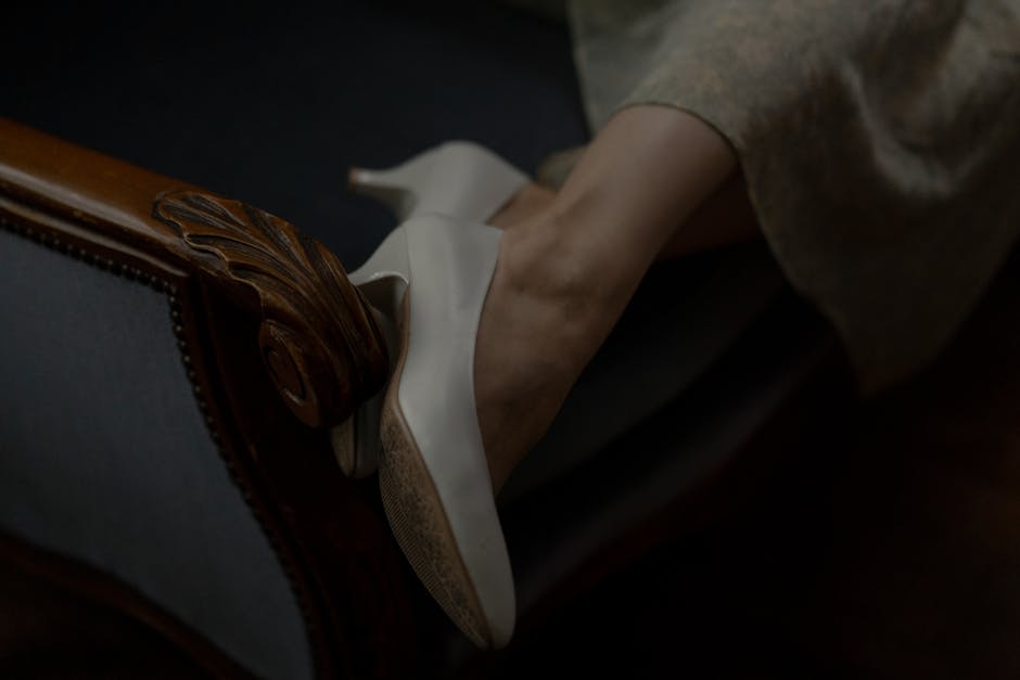 comfortable elegant shoes close-up