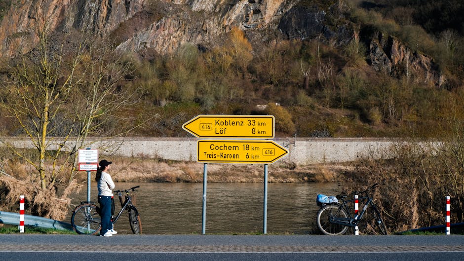couple cycling german countryside