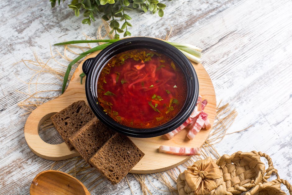 Cozy family dinner table with traditional Ukrainian food