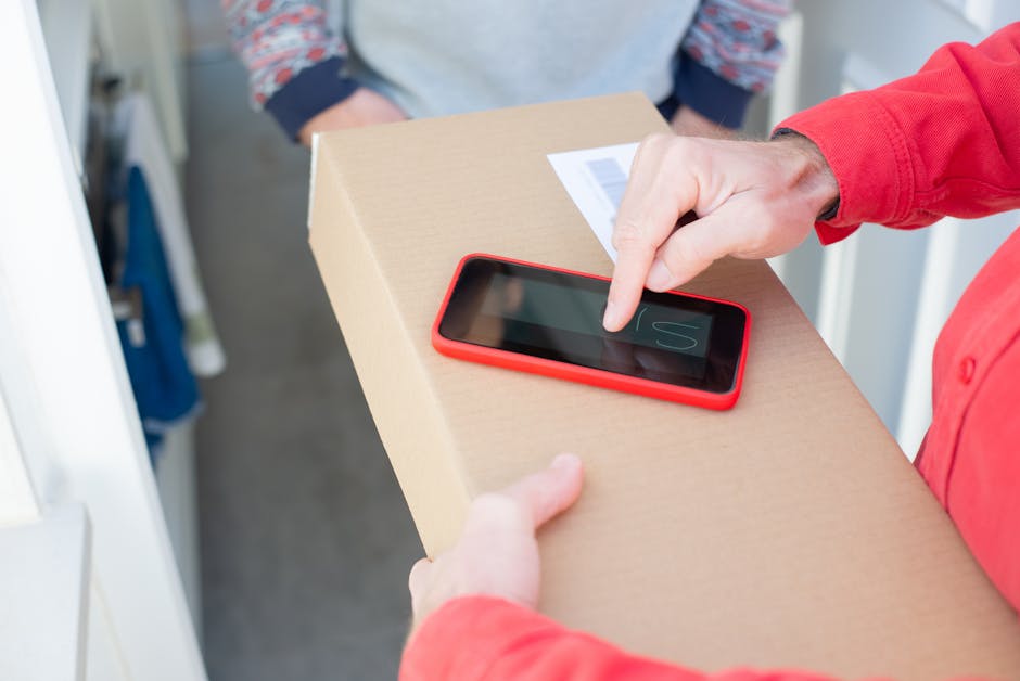 Customer receiving personalized product recommendations on a smartphone while online