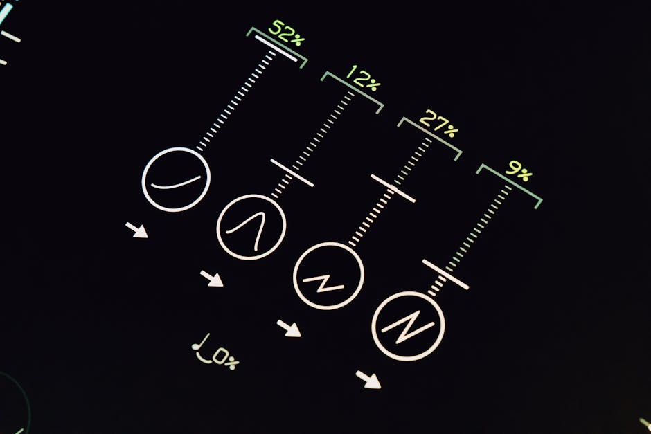 data analysis dashboard glowing