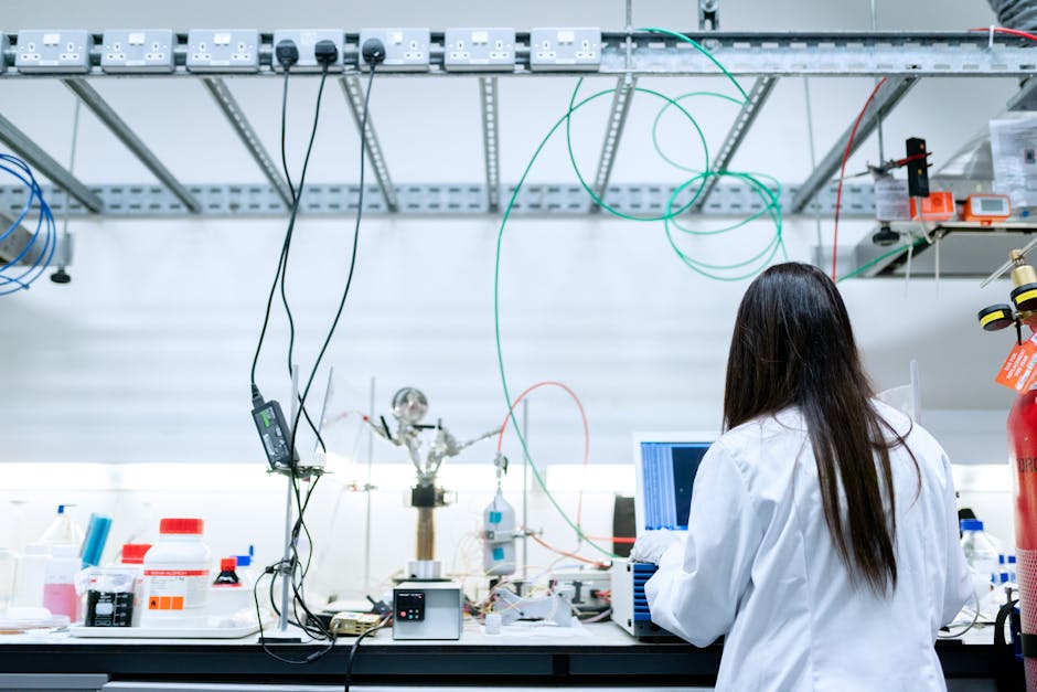 Data scientist analyzing complex data