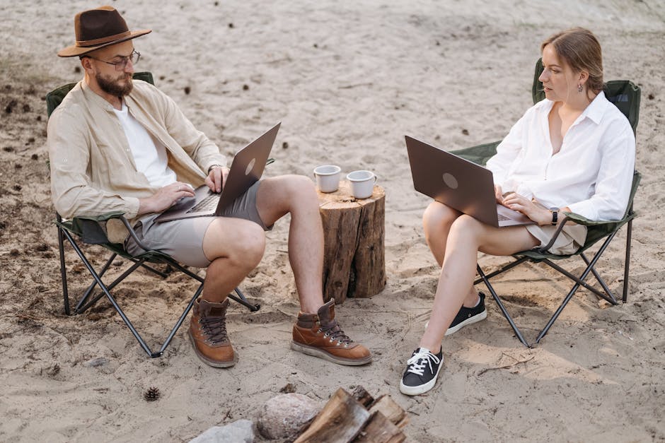 digital nomad using AI for content creation