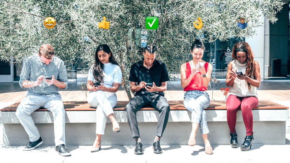 diverse group of people receiving personalized digital notifications