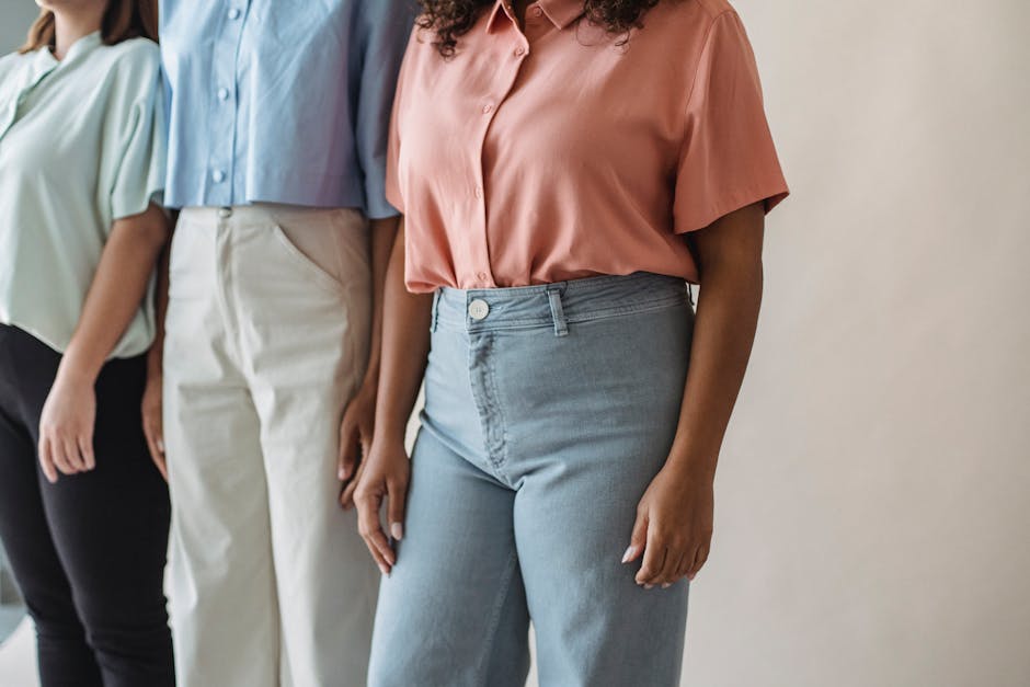 diverse group people stylish outfits