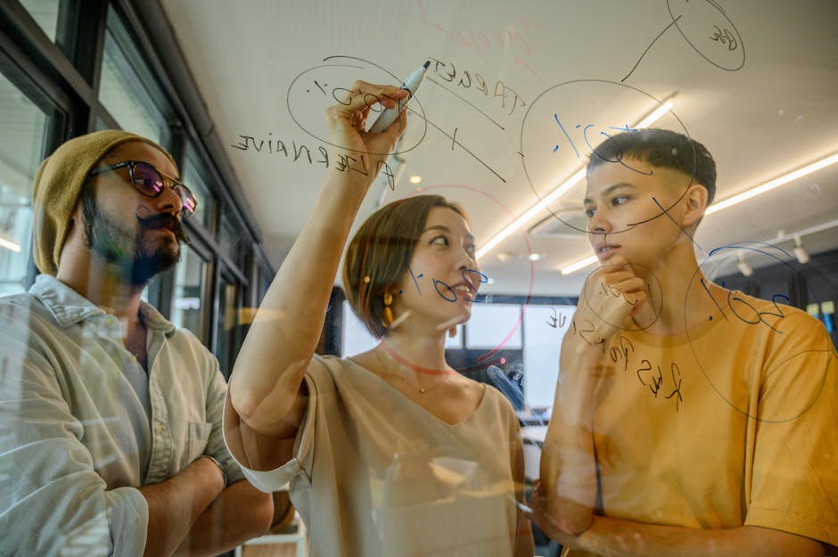 diverse startup team brainstorming ai