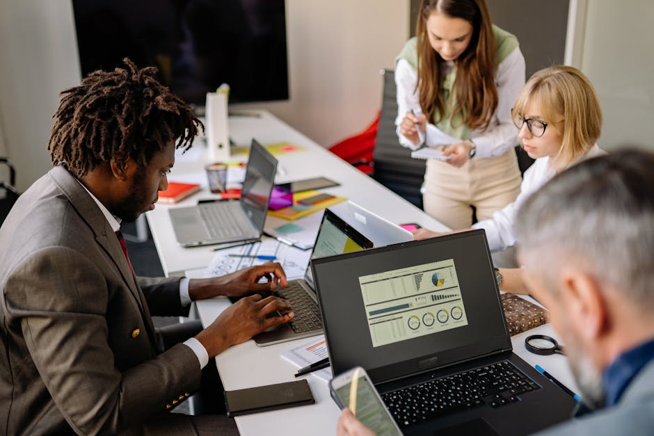 diverse team working on AI