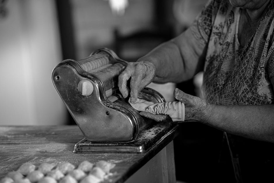 elderly italian woman cooking