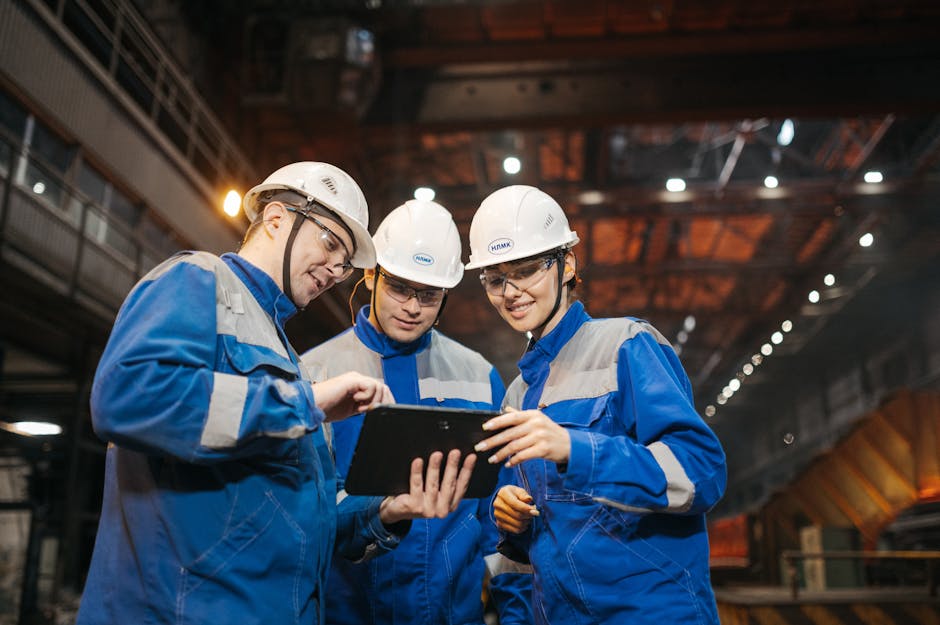 engineers collaborating on smart factory