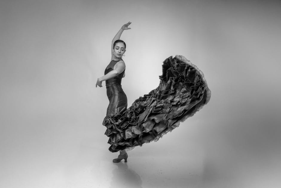 Flamenco dancer intense performance