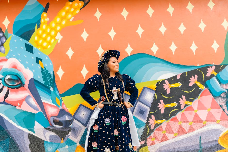 Folk art inspired contemporary clothing