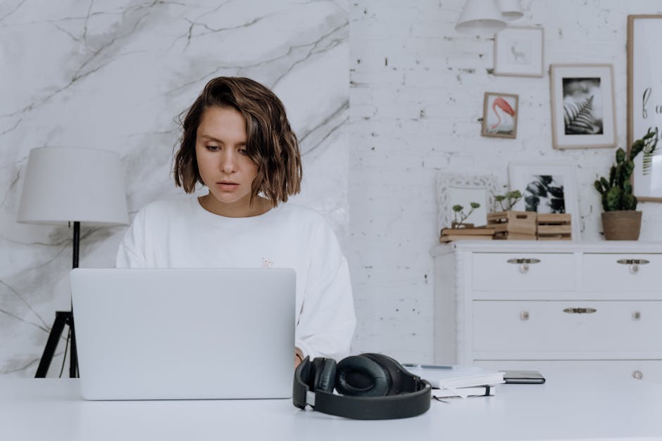 freelancer using AI tools at desk