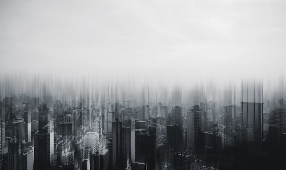 Futuristic city skyline Brazil with data overlay
