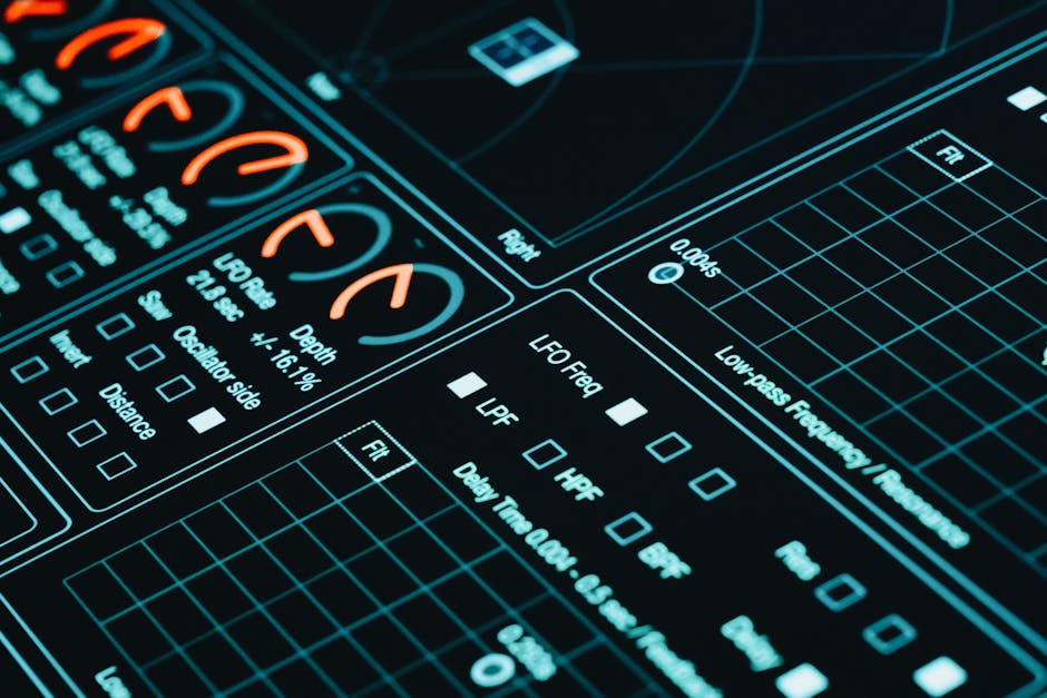 Futuristic data analysis interface