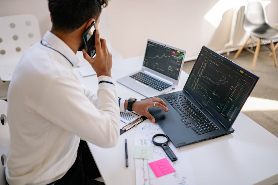 futuristic marketer analyzing data