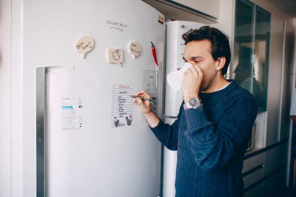 german man drinking coffee planning day