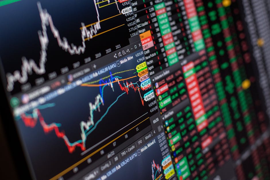 global market data analysis on screen