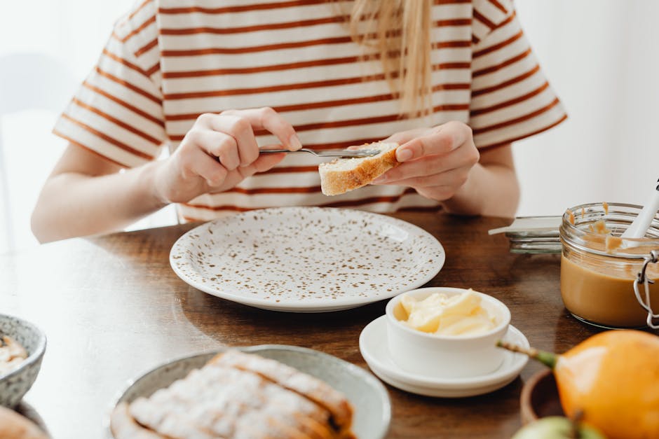 healthy breakfast spread table