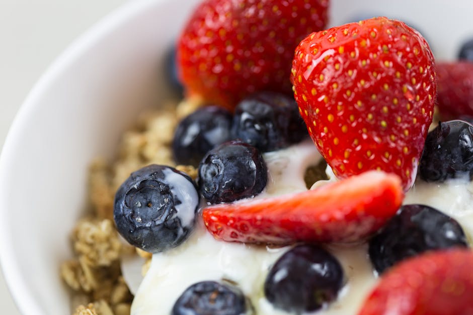 healthy breakfast with fresh fruits