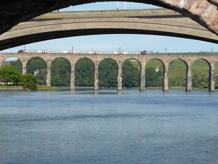 Historic train crossing viaduct