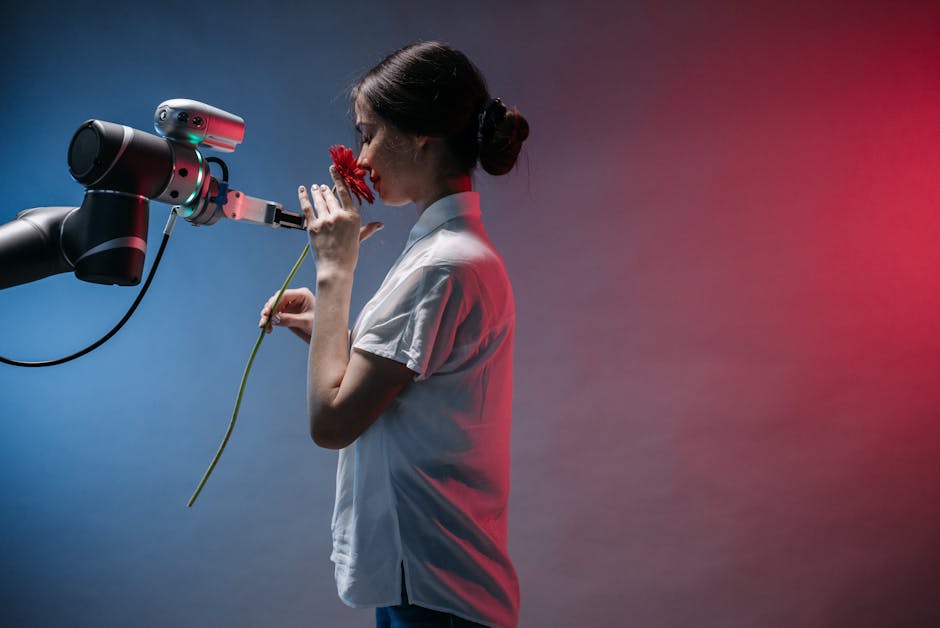 human collaborating with robot