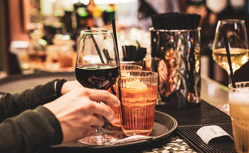 Italian aperitivo buffet drinks