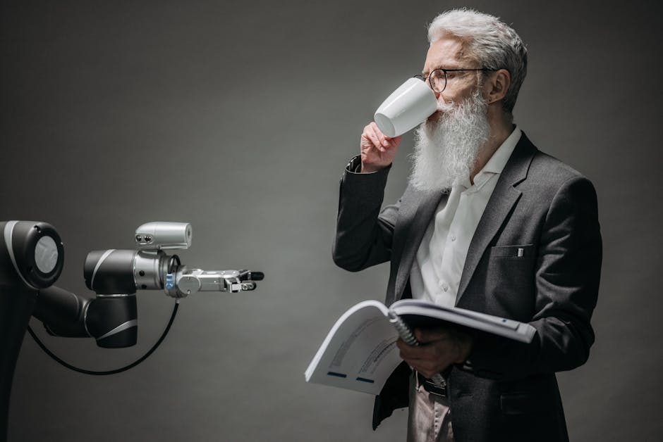 Italian entrepreneur working with AI