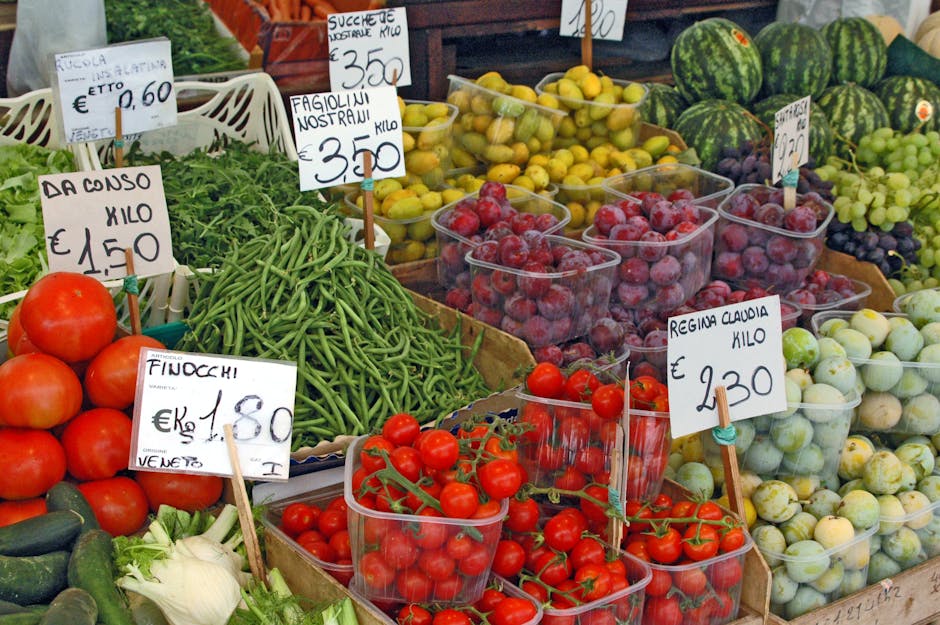 Italian food market fresh produce