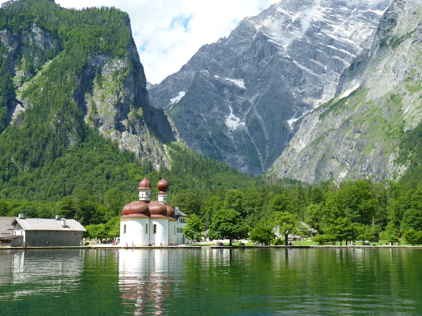 Königssee lake with St Bartholomew's Church