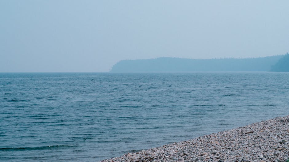 Lake Baikal coastline train view