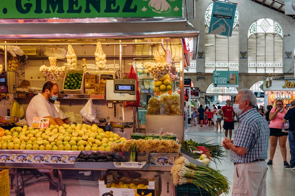 local spanish market scene
