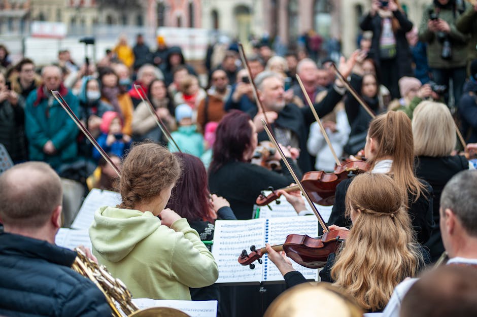 Lviv vibrant street musicians
